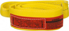 Lift-All - 6' Long x 3" Wide, 4,800 Lb Vertical Capacity, 1 Ply, Polyester Web Sling - 3,800 Lb Choker Capacity, Yellow - Industrial Tool & Supply