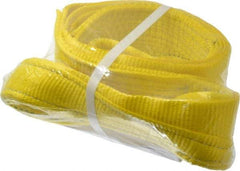Lift-All - 8' Long x 4" Wide, 6,400 Lb Vertical Capacity, 1 Ply, Polyester Web Sling - 5,000 Lb Choker Capacity, Yellow - Industrial Tool & Supply
