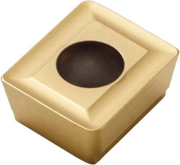 Seco - ACET150612 M11 Grade T25M Carbide Milling Insert - TiCN/TiC/TiCN/TiN Finish, 1/4" Thick, 0.047" Corner Radius - Industrial Tool & Supply