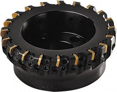 Seco - 160mm Cut Diam, 40mm Arbor Hole, 1mm Max Depth of Cut, 89° Indexable Chamfer & Angle Face Mill - 20 Inserts, SEEX 1203 Insert, Right Hand Cut, 20 Flutes, Series R220.30 - Industrial Tool & Supply