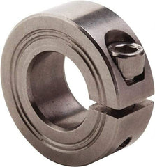 Climax Metal Products - 48mm Bore, Stainless Steel, One Piece Clamp Collar - 3-1/8" Outside Diam - Industrial Tool & Supply