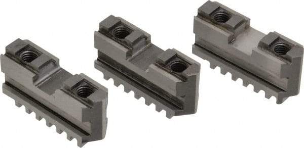 Gibraltar - 5" Max Chuck Diam Compatibility, Steel Tongue & Groove Hard Lathe Master Jaws - 5" Min Chuck Diam Compatibility - Industrial Tool & Supply