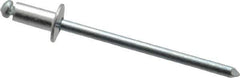RivetKing - Size 42 Dome Head Aluminum Open End Blind Rivet - Steel Mandrel, 0.063" to 1/8" Grip, 1/4" Head Diam, 0.129" to 0.133" Hole Diam, 0.275" Length Under Head, 1/8" Body Diam - Industrial Tool & Supply