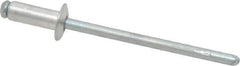 RivetKing - Size 43 Dome Head Aluminum Open End Blind Rivet - Steel Mandrel, 0.126" to 0.187" Grip, 1/4" Head Diam, 0.129" to 0.133" Hole Diam, 0.337" Length Under Head, 1/8" Body Diam - Industrial Tool & Supply