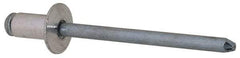 RivetKing - Size 52 Dome Head Aluminum Open End Blind Rivet - Steel Mandrel, 0.02" to 1/8" Grip, 0.312" Head Diam, 0.16" to 0.164" Hole Diam, 0.3" Length Under Head, 5/32" Body Diam - Industrial Tool & Supply