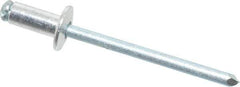 RivetKing - Size 53 Dome Head Aluminum Open End Blind Rivet - Steel Mandrel, 0.126" to 0.187" Grip, 0.312" Head Diam, 0.16" to 0.164" Hole Diam, 0.362" Length Under Head, 5/32" Body Diam - Industrial Tool & Supply