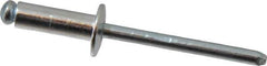 RivetKing - Size 66 Dome Head Aluminum Open End Blind Rivet - Steel Mandrel, 0.251" to 3/8" Grip, 3/8" Head Diam, 0.192" to 0.196" Hole Diam, 0.575" Length Under Head, 3/16" Body Diam - Industrial Tool & Supply