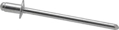 RivetKing - Size 41 Dome Head Aluminum Open End Blind Rivet - Aluminum Mandrel, 0.02" to 0.062" Grip, 1/4" Head Diam, 0.129" to 0.133" Hole Diam, 0.212" Length Under Head, 1/8" Body Diam - Industrial Tool & Supply