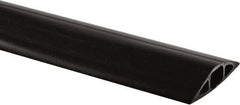Hubbell Wiring Device-Kellems - 1 Channel, 5 Ft Long, 3/4" Max Compatible Cable Diam, Black PVC On Floor Cable Cover - 3-1/4" Overall Width x 27.9mm Overall Height, 30.7mm Channel Width x 3/4" Channel Height - Industrial Tool & Supply