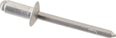 RivetKing - Size 64 Dome Head Aluminum Open End Blind Rivet - Aluminum Mandrel, 0.188" to 1/4" Grip, 3/8" Head Diam, 0.192" to 0.198" Hole Diam, 0.45" Length Under Head, 3/16" Body Diam - Industrial Tool & Supply