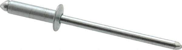 RivetKing - Size 45 Dome Head Steel Open End Blind Rivet - Steel Mandrel, 0.251" to 0.312" Grip, 1/4" Head Diam, 0.129" to 0.133" Hole Diam, 0.462" Length Under Head, 1/8" Body Diam - Industrial Tool & Supply