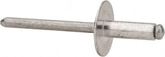RivetKing - Size 66 Large Flange Dome Head Aluminum Open End Blind Rivet - Industrial Tool & Supply