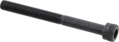 Made in USA - #10-32 UNF Hex Socket Drive, Socket Cap Screw - Alloy Steel, Black Oxide Finish, Partially Threaded, 2" Length Under Head - Industrial Tool & Supply