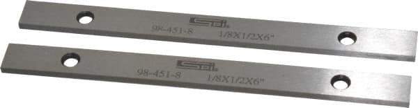 SPI - 6" Long x 1/2" High x 1/8" Thick, Steel Parallel - Sold as Matched Pair - Industrial Tool & Supply