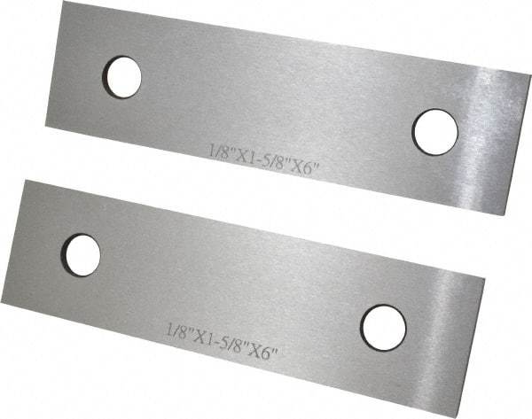 SPI - 6" Long x 1-5/8" High x 1/8" Thick, Steel Parallel - Sold as Matched Pair - Industrial Tool & Supply