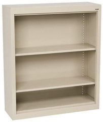 Sandusky Atlantic - 2 Shelf, 42" High x 36" Wide Bookcase - 12" Deep, Steel, Putty - Industrial Tool & Supply
