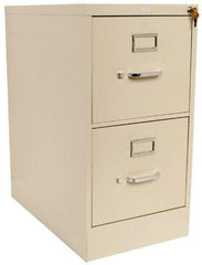 Hon - 15" Wide x 29" High x 25" Deep, 2 Drawer Vertical File with Lock - Steel, Putty - Industrial Tool & Supply