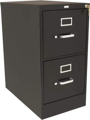 Hon - 15" Wide x 29" High x 25" Deep, 2 Drawer Vertical File with Lock - Steel, Black - Industrial Tool & Supply