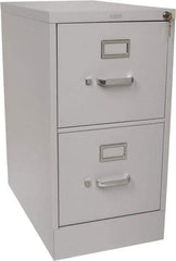 Hon - 15" Wide x 29" High x 25" Deep, 2 Drawer Vertical File with Lock - Steel, Light Gray - Industrial Tool & Supply