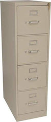 Hon - 15" Wide x 52" High x 25" Deep, 4 Drawer Vertical File with Lock - Steel, Putty - Industrial Tool & Supply
