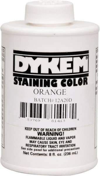 Dykem - 8 Ounce Orange Staining Color - Brush in Cap Container - Industrial Tool & Supply
