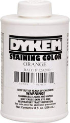 Dykem - 8 Ounce Orange Staining Color - Brush in Cap Container - Industrial Tool & Supply