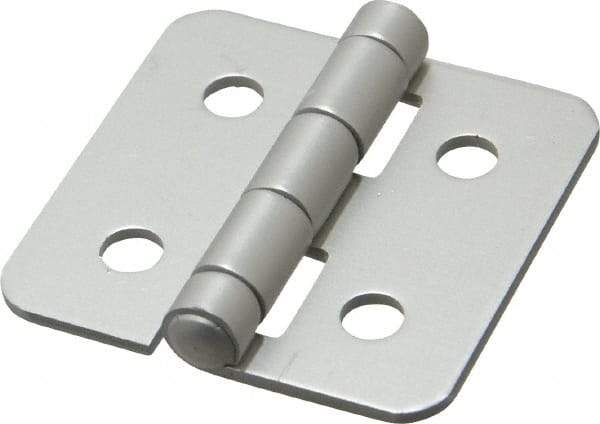 80/20 Inc. - 2" Long x 2" Wide x 0.078" Thick, Aluminum Door Hinge - Aluminum - Industrial Tool & Supply