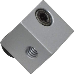 80/20 Inc. - 3/4" Wide, 0.7" High, Open Shelving Panel Mount Block - Aluminum, 0.812" Deep, Use with Series 10 - Industrial Tool & Supply