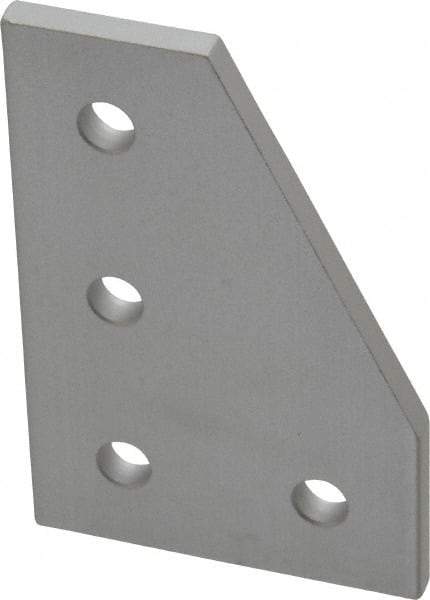 80/20 Inc. - 2" Wide, 3" High, Open Shelving 4 Hole 90° Angled Plate - Aluminum, Use with Series 10 & Bolt Kit 3321 - Industrial Tool & Supply