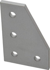 80/20 Inc. - 2" Wide, 3" High, Open Shelving 4 Hole 90° Angled Plate - Aluminum, Use with Series 10 & Bolt Kit 3321 - Industrial Tool & Supply