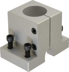 80/20 Inc. - 3-7/8 Inch Wide x 3 Inch High x 2-1/2 Inch Deep Single Shaft Stanchion Base - 1.505 Inch Hole x 0.328 Inch Bolt Hole Diameter - Industrial Tool & Supply