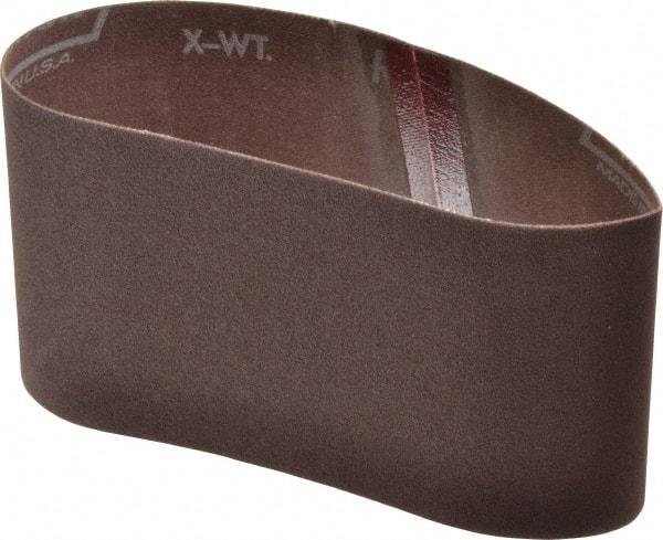 Norton - 3-1/2" Wide x 15-1/2" OAL, 120 Grit, Aluminum Oxide Abrasive Belt - Aluminum Oxide, Fine, Coated, Series R228 - Industrial Tool & Supply