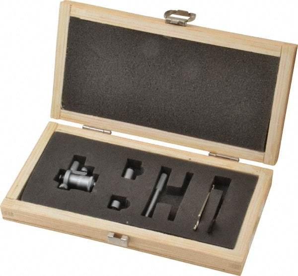 SPI - 1 to 2", Mechanical, Interchangeable Rod Micrometer - 0.001 Inch Graduation, Accurate Up to 0.0004 Inch, 0.248 Inch Rod Diameter, 1/4 Inch Travel, 2 Rods, NIST Traceability Certification Included - Industrial Tool & Supply