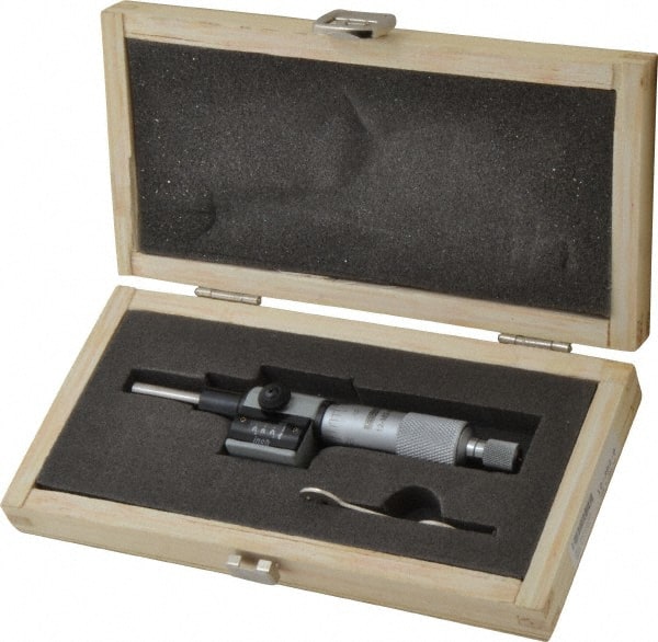 SPI - 1 Inch, Ratchet Stop Thimble, 0.255 Inch Spindle Diameter Digital Counter Mechanical Micrometer Head - Industrial Tool & Supply