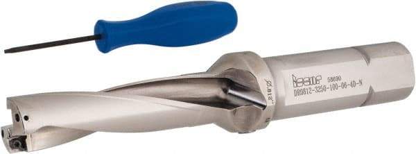 Iscar - 3-1/4" Max Drill Depth, 4xD, 13/16" Diam, Indexable Insert Drill - 1" Shank Diam, Whistle Notch Shank - Industrial Tool & Supply