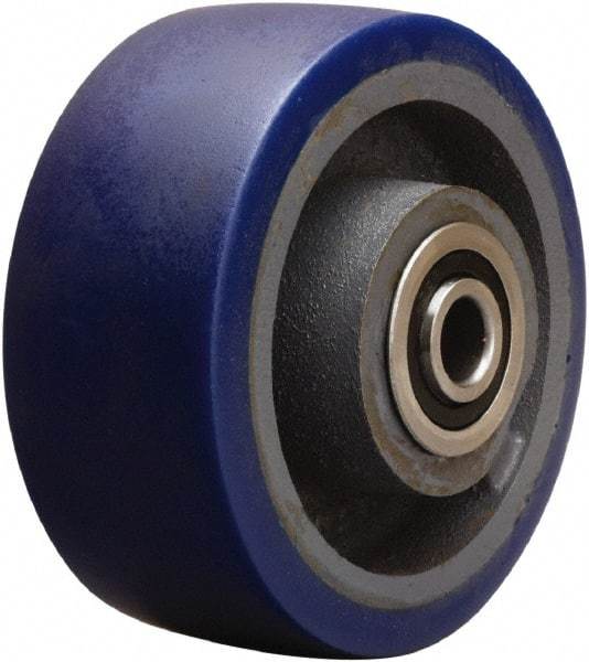 Hamilton - 6 Inch Diameter x 2-1/2 Inch Wide, Polyurethane on Cast Iron Caster Wheel - 1,300 Lb. Capacity, 3-1/4 Inch Hub Length, 3/4 Inch Axle Diameter, Tapered Roller Bearing - Industrial Tool & Supply