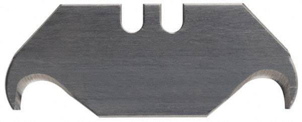 PHC - 100 Piece Carbon Steel Hook Blade - 2" OAL, 0.025" Blade Thickness - Industrial Tool & Supply