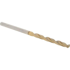 Guhring - #39 118° High Speed Steel Jobber Drill - TiN Finish, Right Hand Cut, Spiral Flute, Straight Shank, 57mm OAL, Standard Point - Industrial Tool & Supply