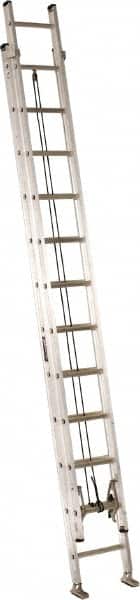 Louisville - 24' High, Type IA Rating, Aluminum Industrial Extension Ladder - Industrial Tool & Supply
