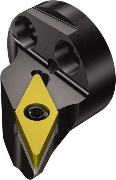 Sandvik Coromant - Left Hand Cut, Size 32, VBMT 332 Insert Compatiblity, Modular Turning & Profiling Cutting Unit Head - 22mm Ctr to Cutting Edge, 34mm Head Length, Through Coolant, Series CoroTurn 107 - Industrial Tool & Supply