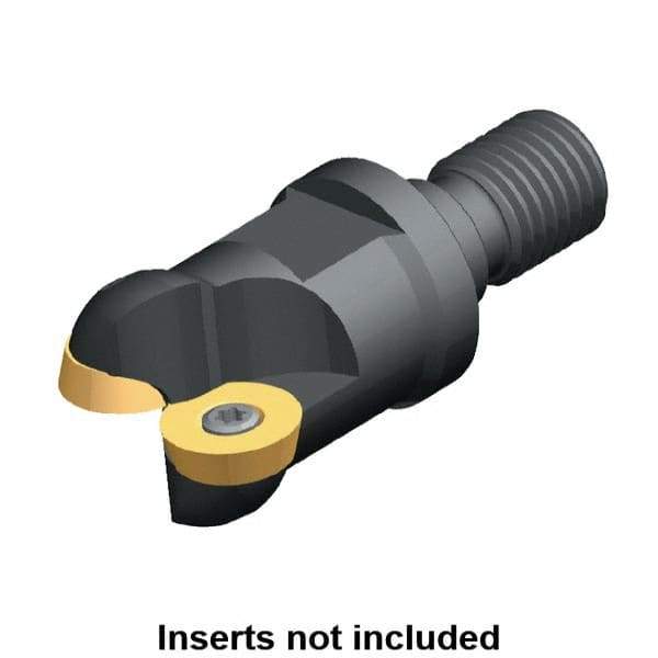 Kennametal - 32mm Cutting Diam, 1.2598" Max Depth of Cut, Modular Connection Indexable Copy End Mill - 2 Inserts, RD.. 1604.. Insert - Industrial Tool & Supply