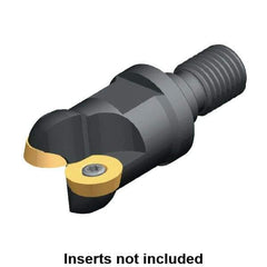 Kennametal - 32mm Cutting Diam, 1.2598" Max Depth of Cut, Modular Connection Indexable Copy End Mill - 2 Inserts, RD.. 1604.. Insert - Industrial Tool & Supply