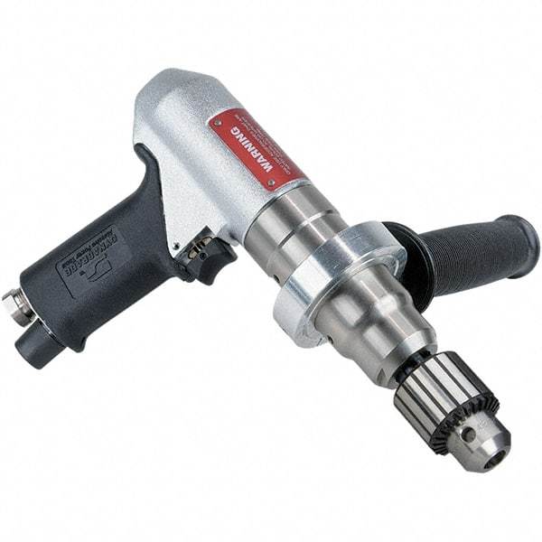 Dynabrade - 3/8" Keyed Chuck - Pistol Grip Handle, 950 RPM, 0.7 hp, 90 psi - Industrial Tool & Supply