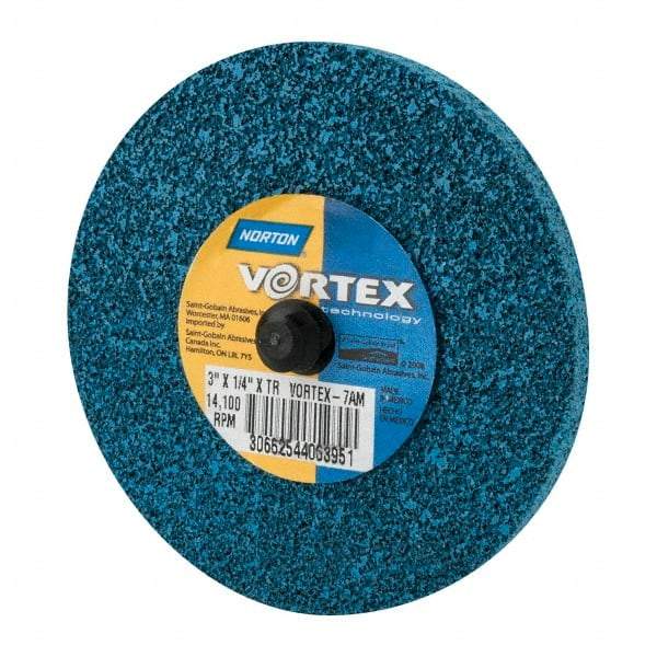 Norton - 3" Medium Grade Aluminum Oxide Deburring Disc - Quick Change Connection - Industrial Tool & Supply