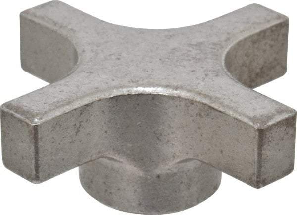 Made in USA - 3" Head Diam, 4 Point Lobed Knob - Steel - Industrial Tool & Supply