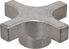 Made in USA - 3" Head Diam, 4 Point Lobed Knob - Steel - Industrial Tool & Supply