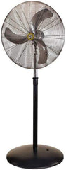 Airmaster - 24" Blade, 5,387 Max CFM, Single Phase Oscillating Pedestal Fan - 2.5 Amps, 115 Volts, 3 Speed - Industrial Tool & Supply