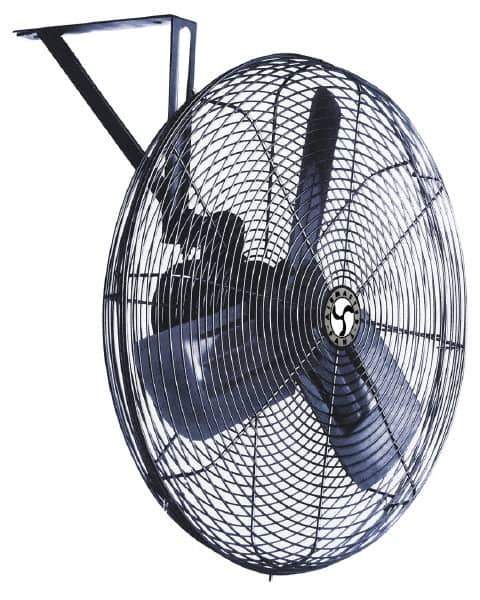 Airmaster - 30" Blade, 1/4 hp, 3,415, 5,300 & 7,185 CFM, Industrial Circulation Fan - Wall/Ceiling Mount, 115 Volts, 2 Speed - Industrial Tool & Supply