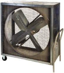 Airmaster - 48" Blade, 1 hp, 17,770 Max CFM, Portable Cabinet Fans - 11.9 Amps, 115 Volts, 1 Speed - Industrial Tool & Supply