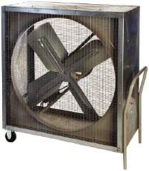 Airmaster - 42" Blade, 3/4 hp, 13,620 Max CFM, Portable Cabinet Fans - 10 Amps, 115 Volts, 1 Speed - Industrial Tool & Supply